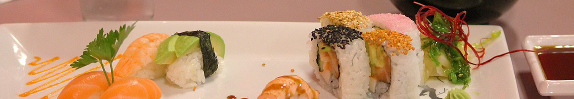Eating Japanese Sushi at Quickfire Japanese Hibachi restaurant in Centreville, VA.